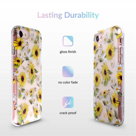 Sunflower Daisy Clear iPhone Case