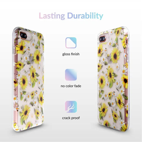 Sunflower Daisy Clear iPhone Case