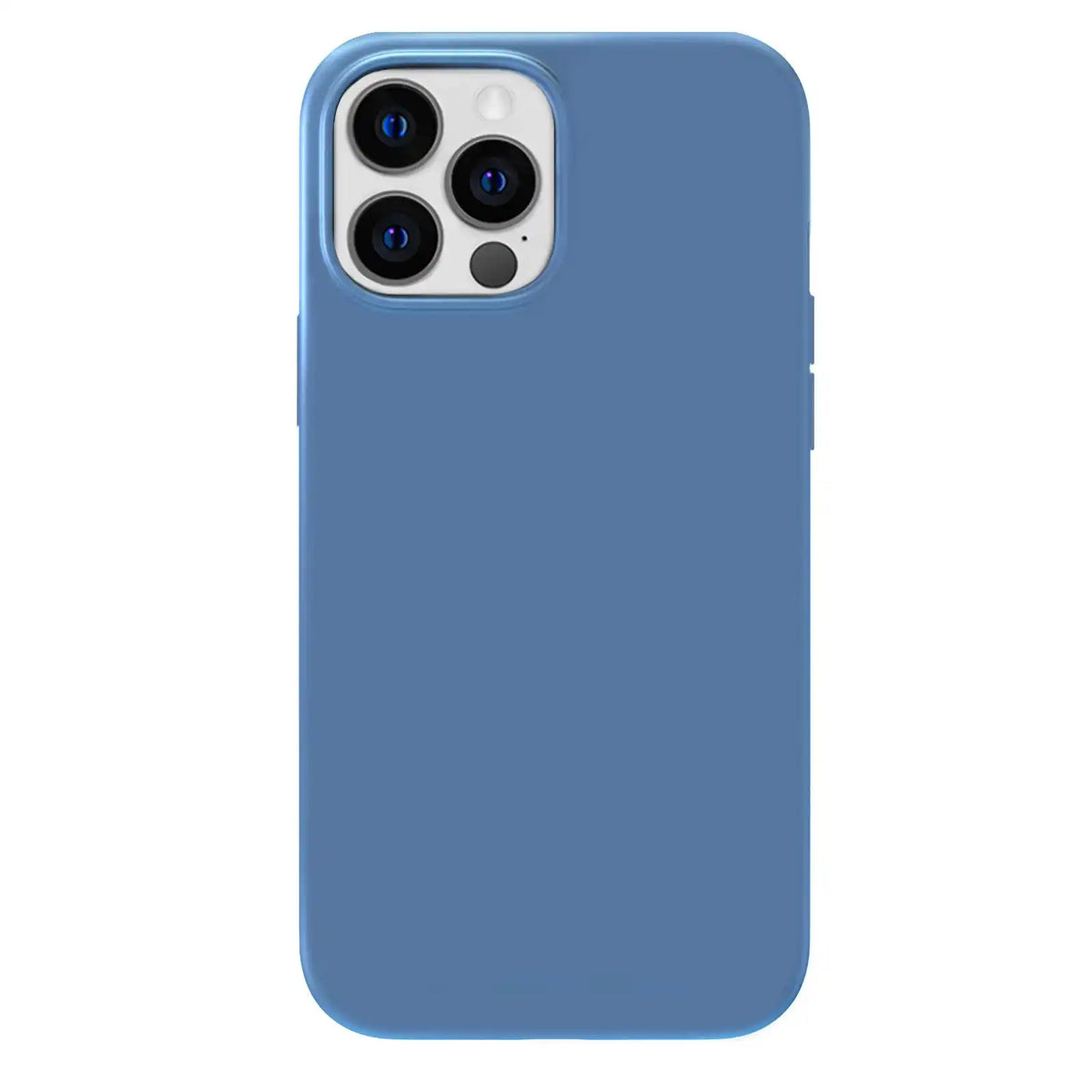 Linen Blue Silicone iPhone Case