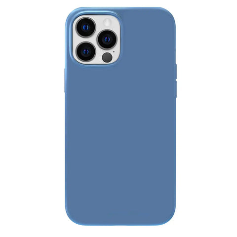 Linen Blue Silicone iPhone Case