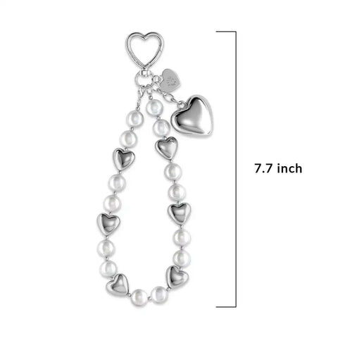 Silver Heart Drip Bag Charm