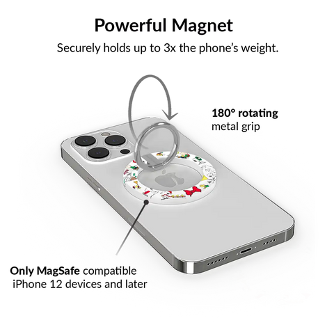 Snoopy Christmas Glitter MagSafe Grip Ring
