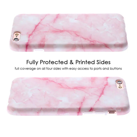 Pink Streak Marble iPhone Case