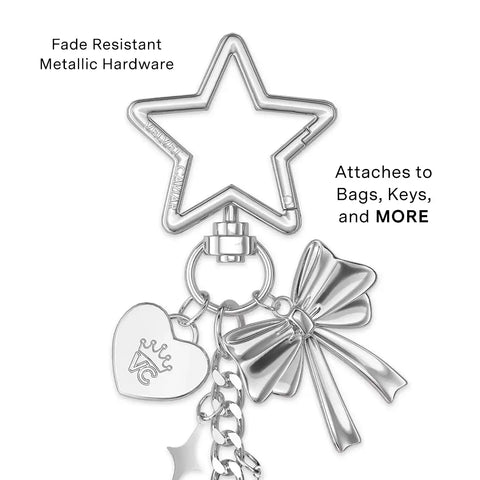 Pink Star Bag Charm