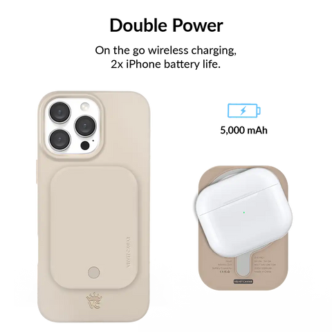 Sand Stone Portable MagSafe Charger Power Pack