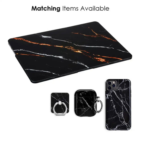 Tiger Black Marble MacBook Case