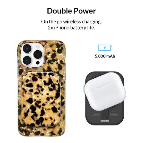 Blonde Tort Portable MagSafe Charger Power Pack