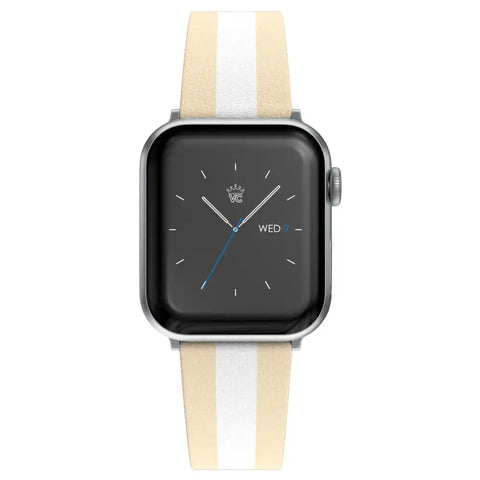 Tan & White Stripes Apple Watch Band