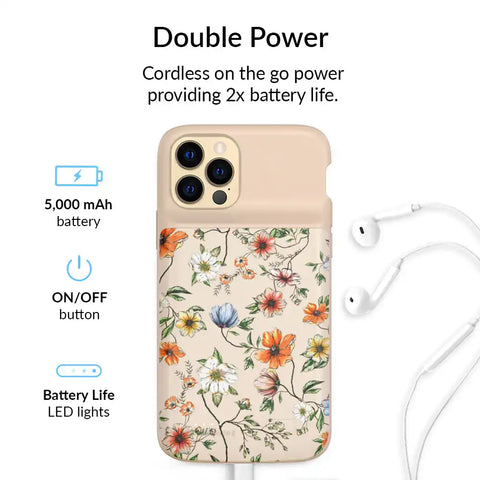 Vintage Floral iPhone Charging Case