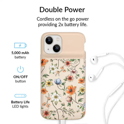Vintage Floral iPhone Charging Case