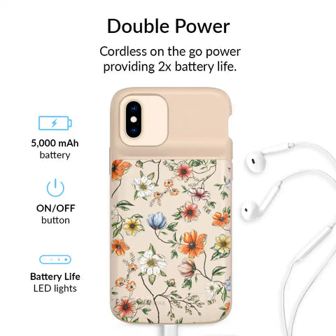 Vintage Floral iPhone Charging Case
