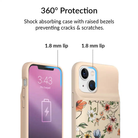 Vintage Floral iPhone Charging Case