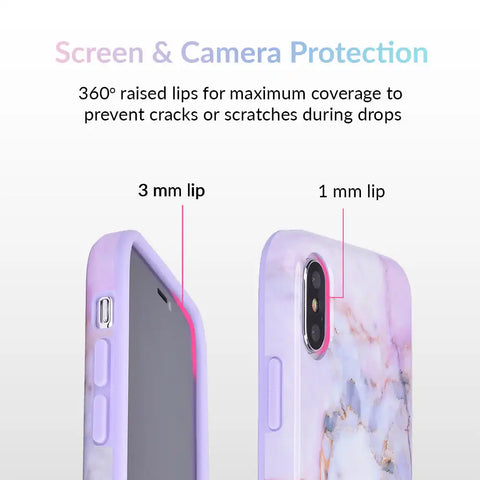 Violet Sky Marble iPhone Case