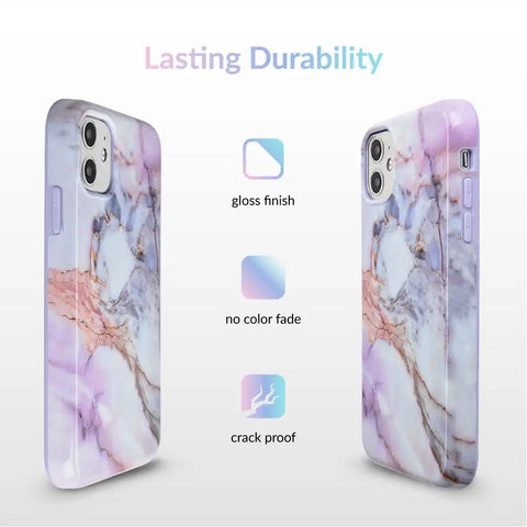 Violet Sky Marble iPhone Case