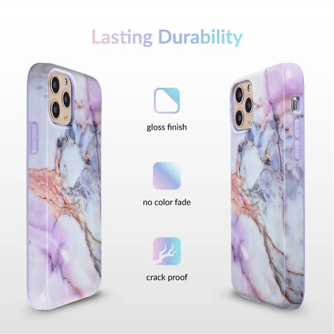 Violet Sky Marble iPhone Case