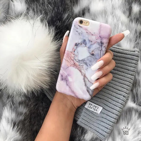 Violet Sky Marble iPhone Case