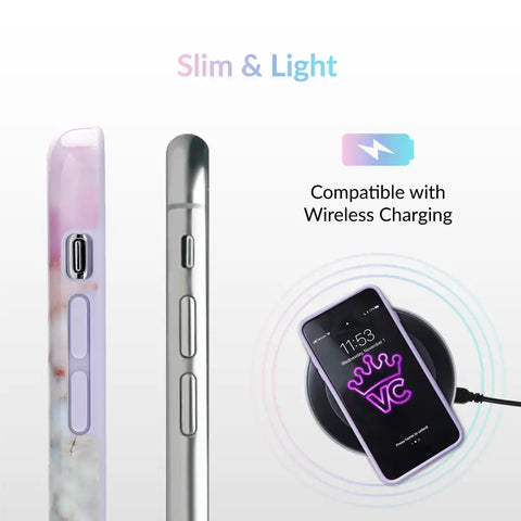 Violet Sky Marble iPhone Case