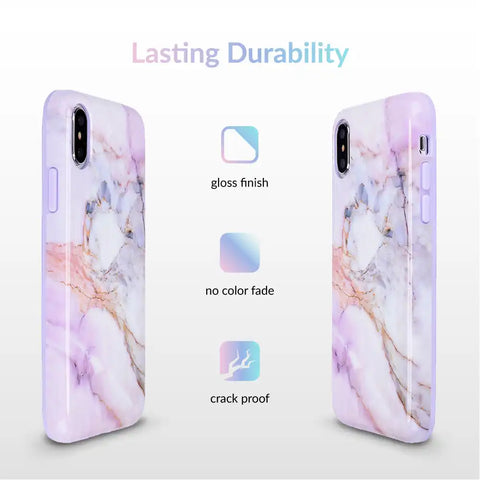 Violet Sky Marble iPhone Case
