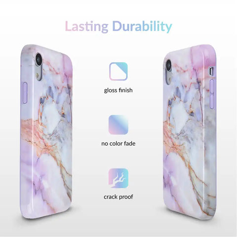 Violet Sky Marble iPhone Case