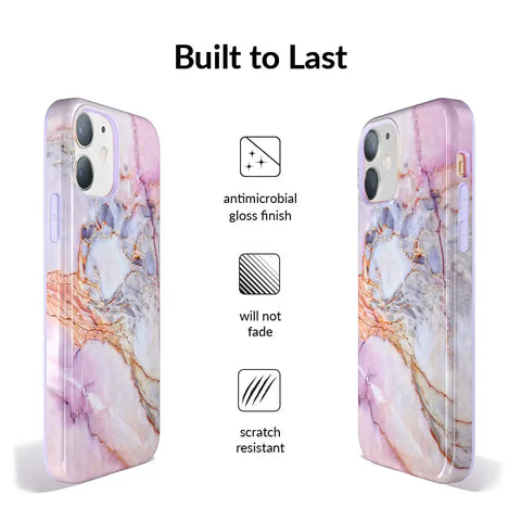 Violet Sky Marble iPhone Case