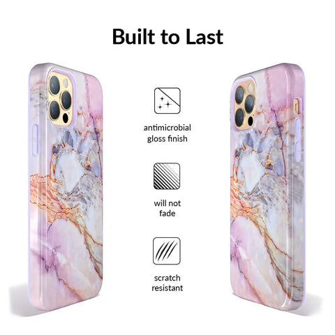 Violet Sky Marble iPhone Case