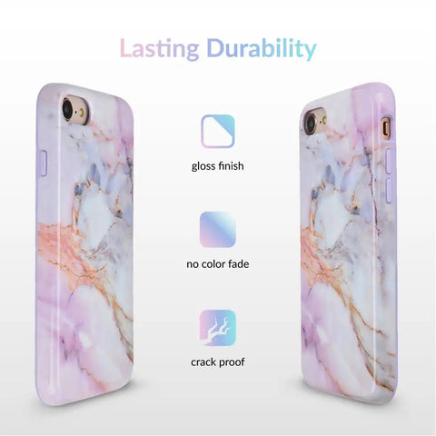 Violet Sky Marble iPhone Case
