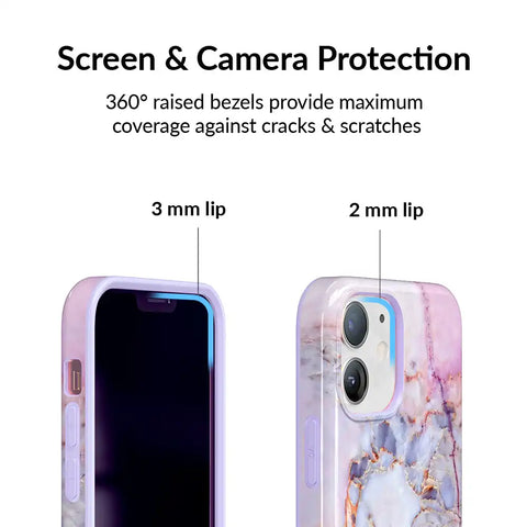 Violet Sky Marble iPhone Case
