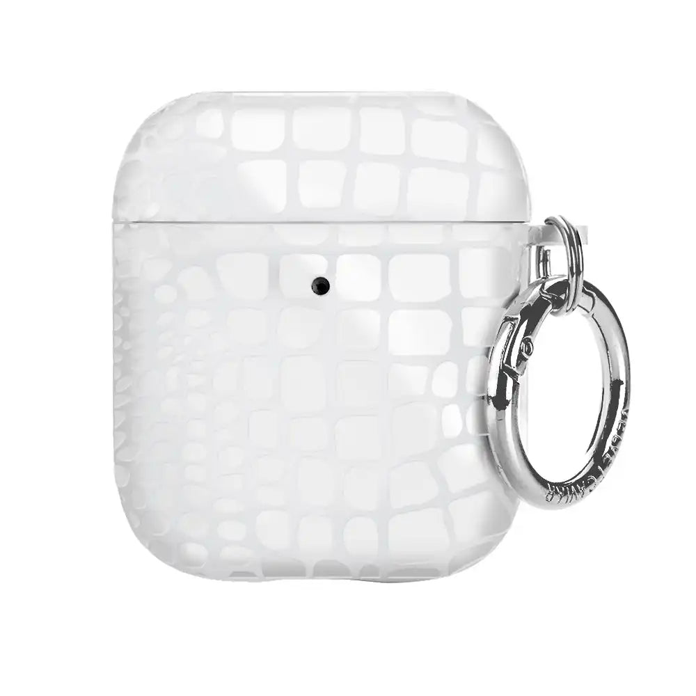 White Croc AirPod Case