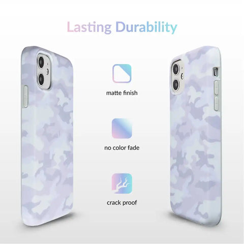 White Clouds Camo iPhone Case