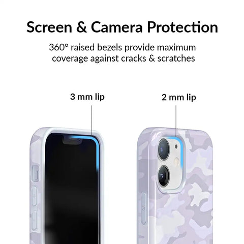 White Clouds Camo iPhone Case