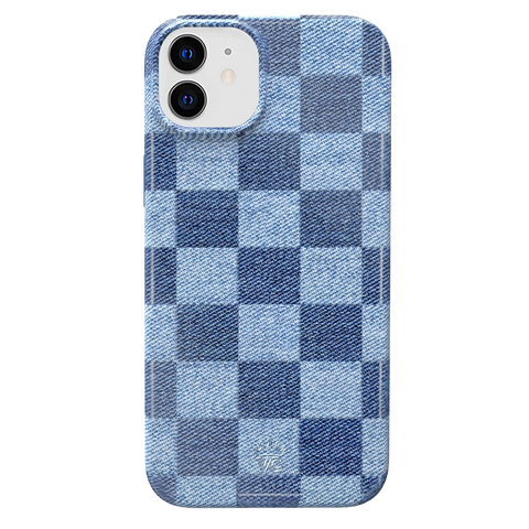 Denim Vibe Checkered iPhone Case