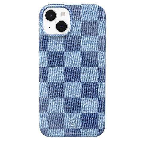 Denim Vibe Checkered iPhone Case