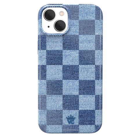 Denim Vibe Checkered iPhone Case