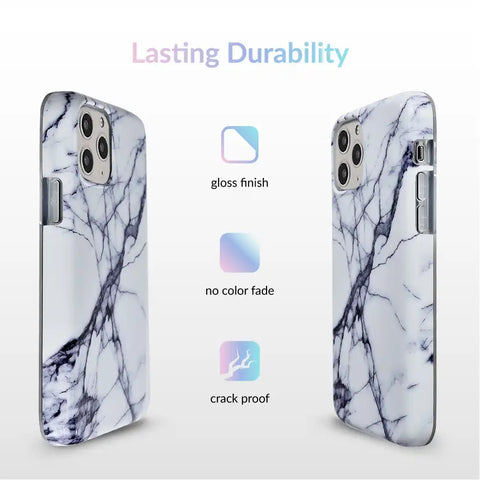 White & Gray Marble iPhone Case