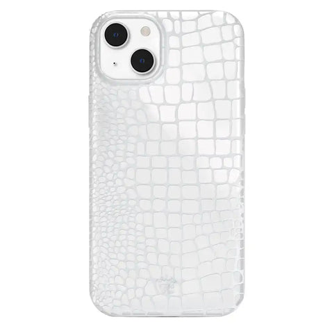 White Croc iPhone Case