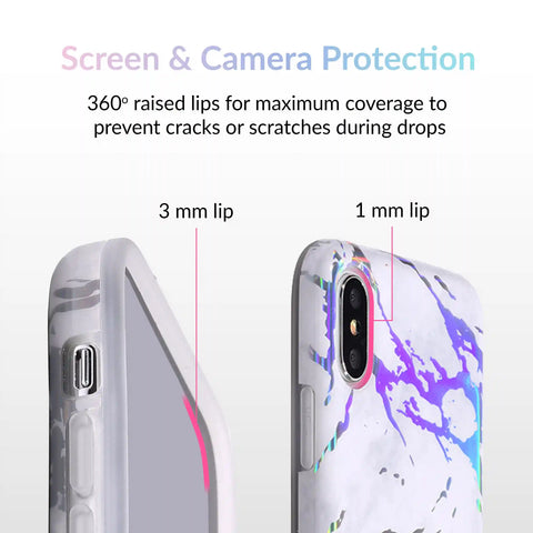 Holo White Marble iPhone Case