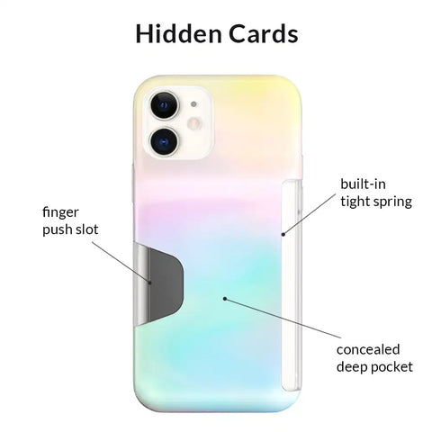 White Opal Iphone Wallet Case