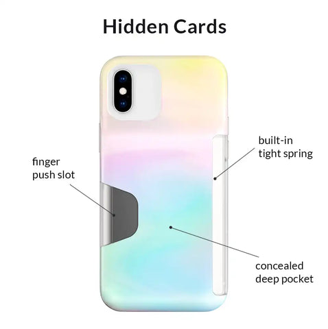 White Opal Iphone Wallet Case