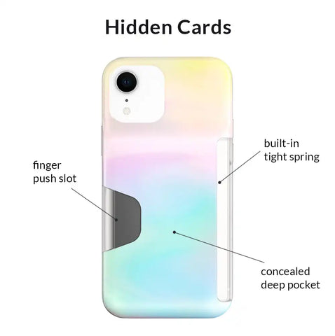 White Opal Iphone Wallet Case