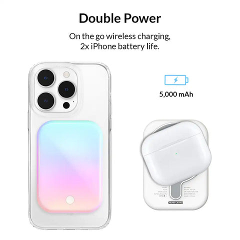 White Opal Portable MagSafe Charger Power Pack