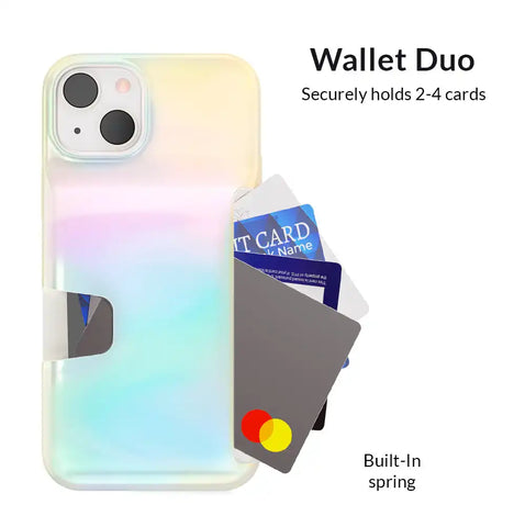 White Opal Iphone Wallet Case