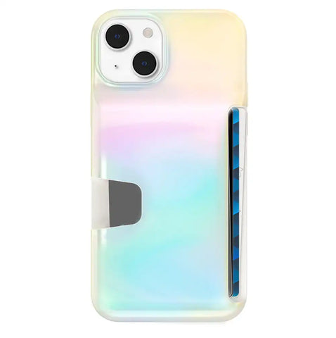 White Opal Iphone Wallet Case