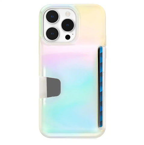 White Opal Iphone Wallet Case