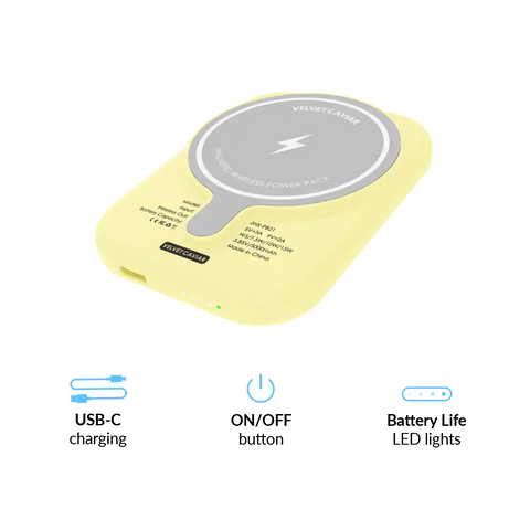 Yellow Portable MagSafe Charger Power Pack